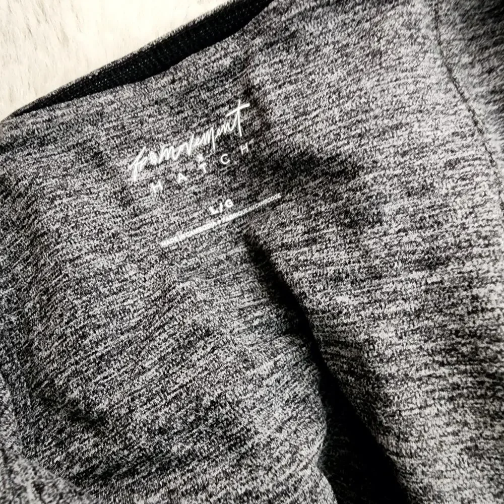 FP Movement Hatch Maternity Never Better Onesie Jumpsuit Black Gray L Large NWT